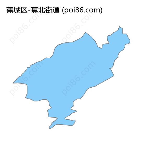 蕉北街道边界地图