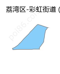 彩虹街道边界地图