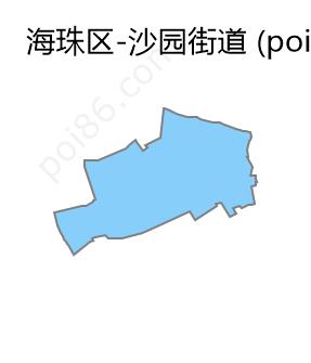 沙园街道边界地图