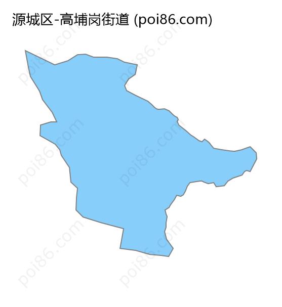 高埔岗街道边界地图