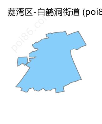 白鹤洞街道边界地图