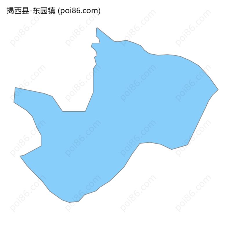 东园镇边界地图