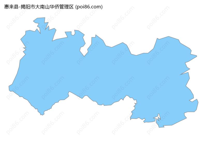 揭阳市大南山华侨管理区边界地图