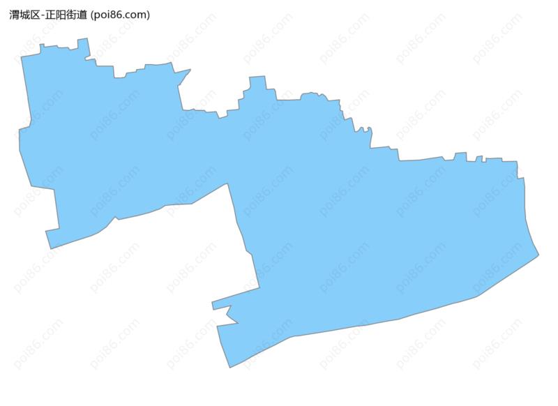正阳街道边界地图