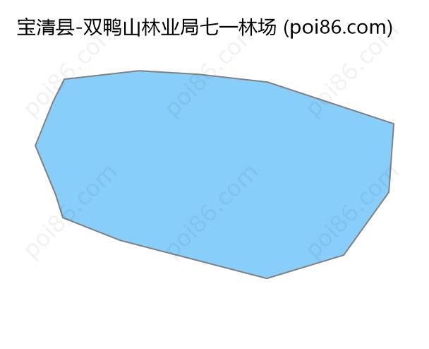 双鸭山林业局七一林场边界地图