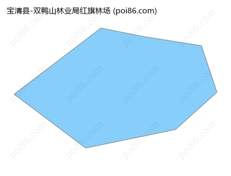 双鸭山林业局红旗林场边界地图