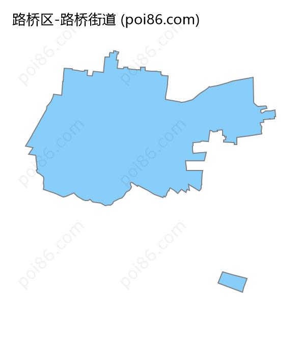 路桥街道边界地图