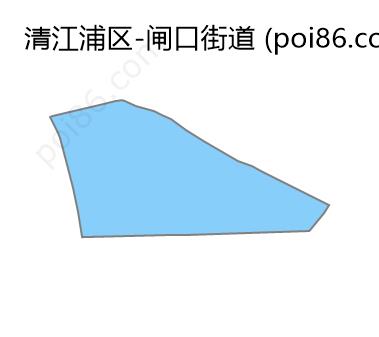 闸口街道边界地图