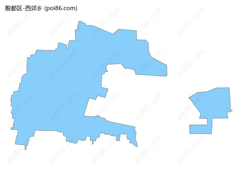 西郊乡边界地图