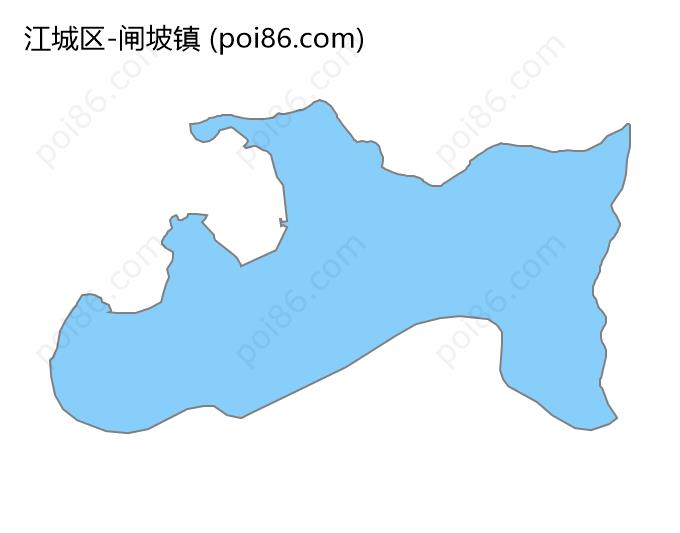 闸坡镇边界地图