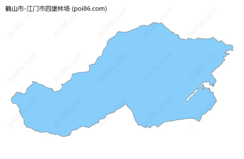 江门市四堡林场边界地图