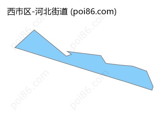 河北街道边界地图