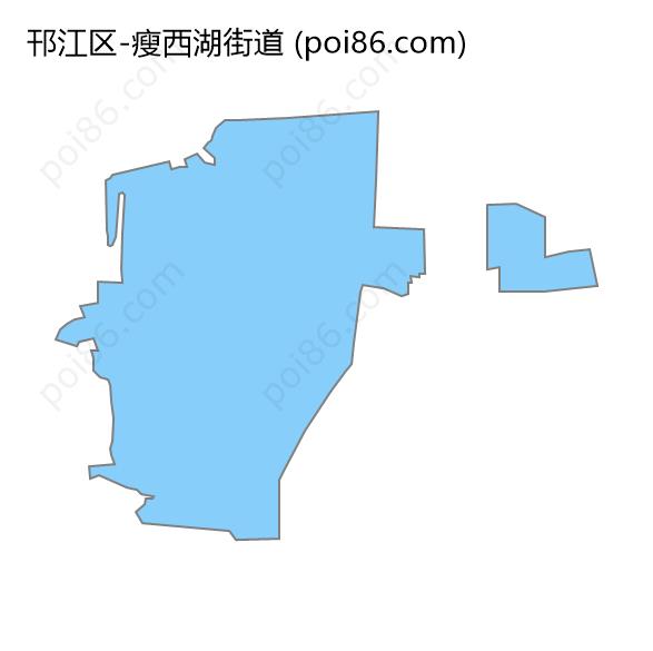 瘦西湖街道边界地图