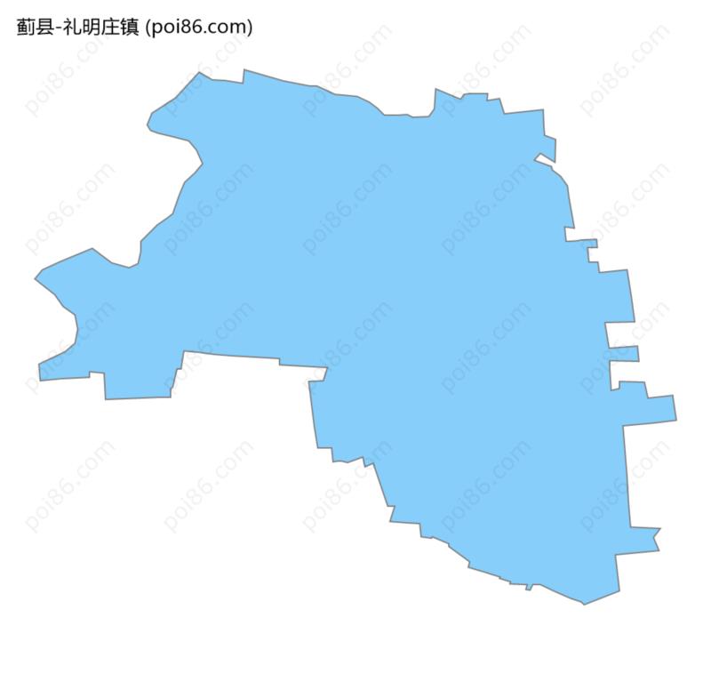 礼明庄镇边界地图