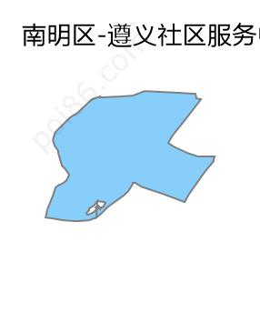 遵义社区服务中心边界地图