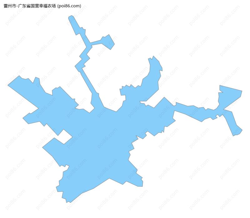 广东省国营幸福农场边界地图