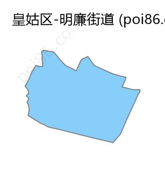 明廉街道边界地图