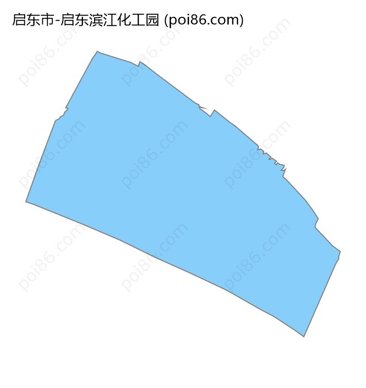 启东滨江化工园边界地图