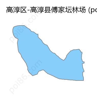 高淳县傅家坛林场边界地图