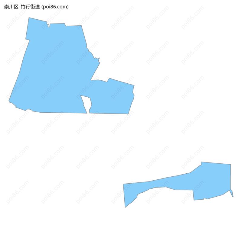 竹行街道边界地图