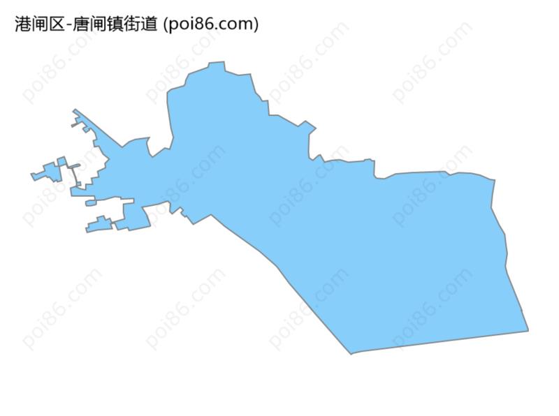 唐闸镇街道边界地图