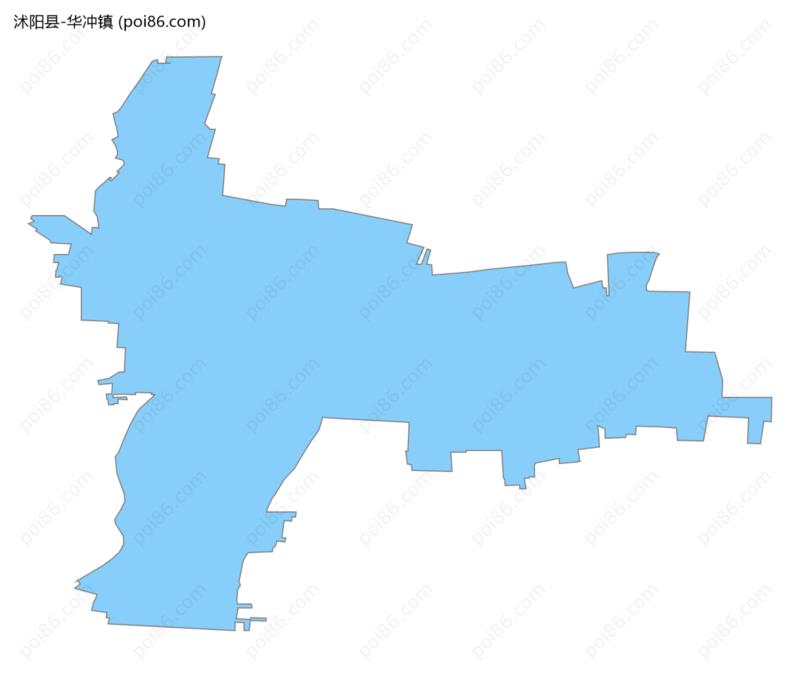 华冲镇边界地图