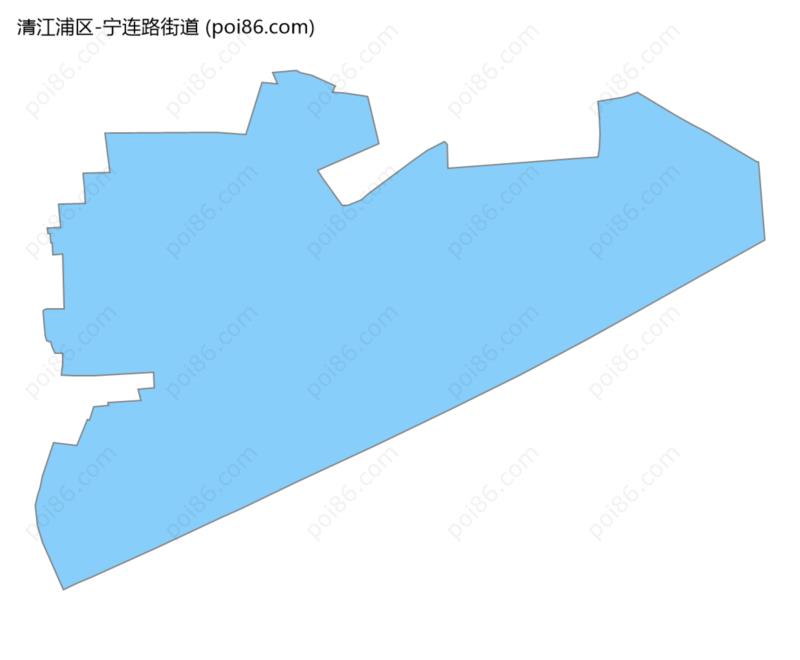 宁连路街道边界地图