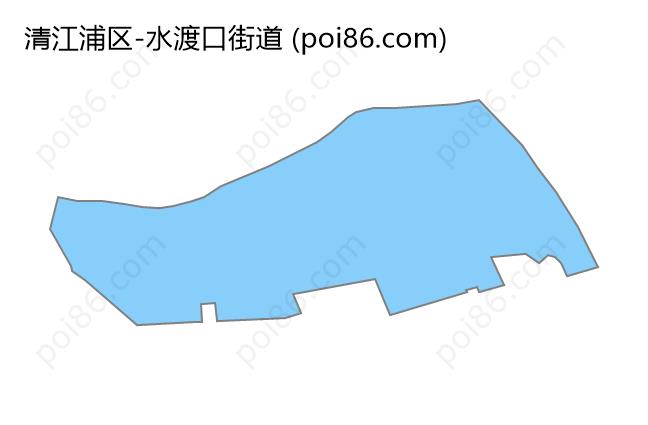 水渡口街道边界地图