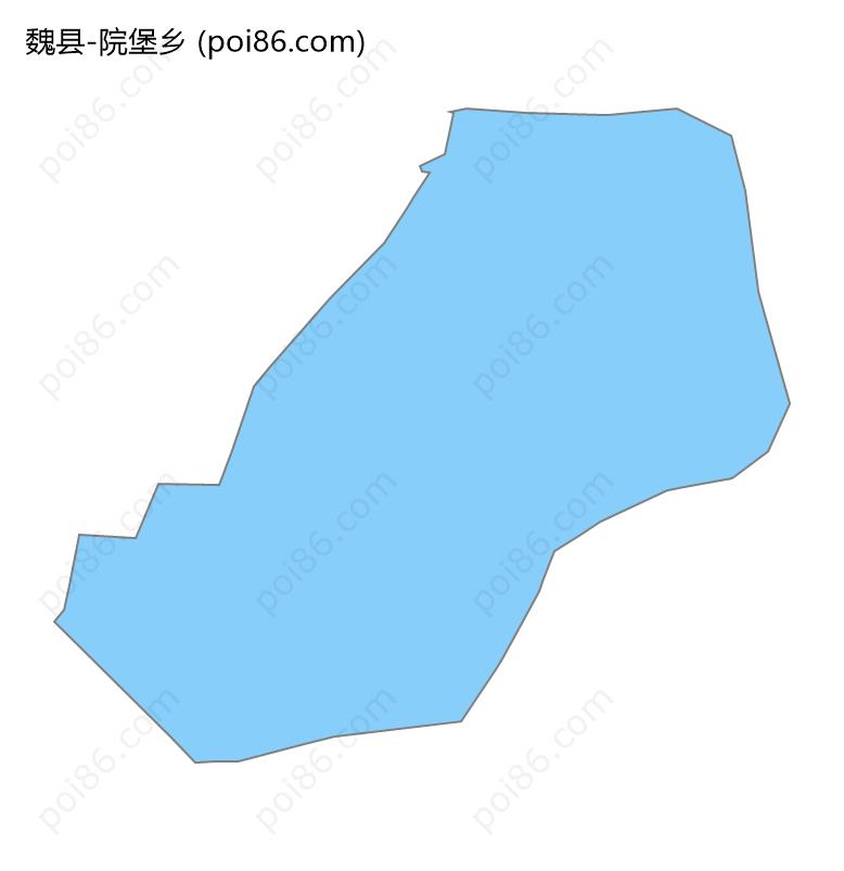 院堡乡边界地图