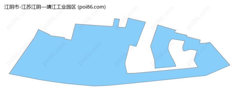 江苏江阴—靖江工业园区边界地图