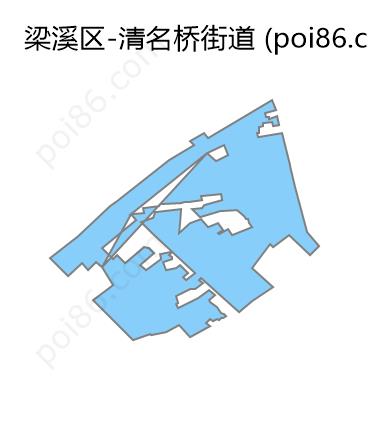 清名桥街道边界地图