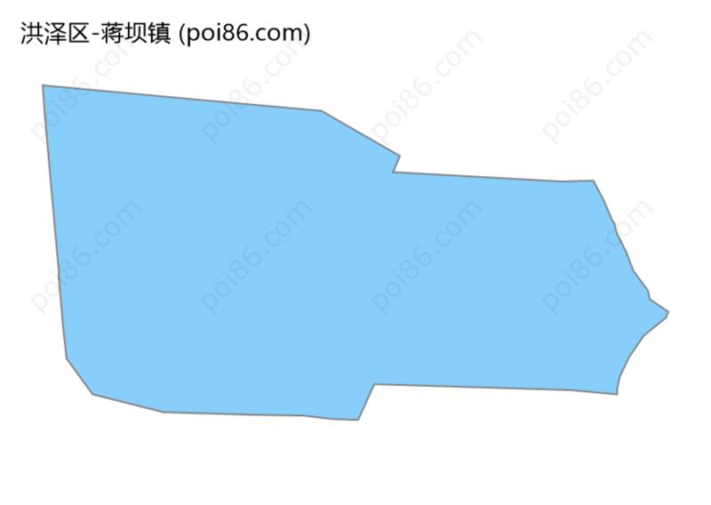 蒋坝镇边界地图