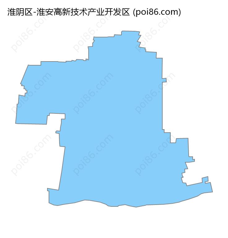 淮安高新技术产业开发区边界地图