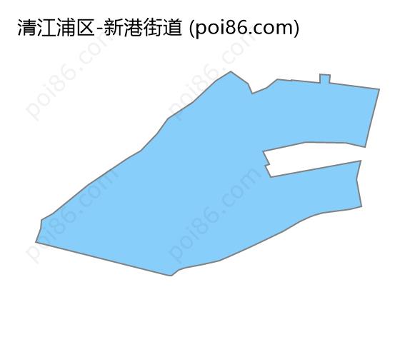 新港街道边界地图