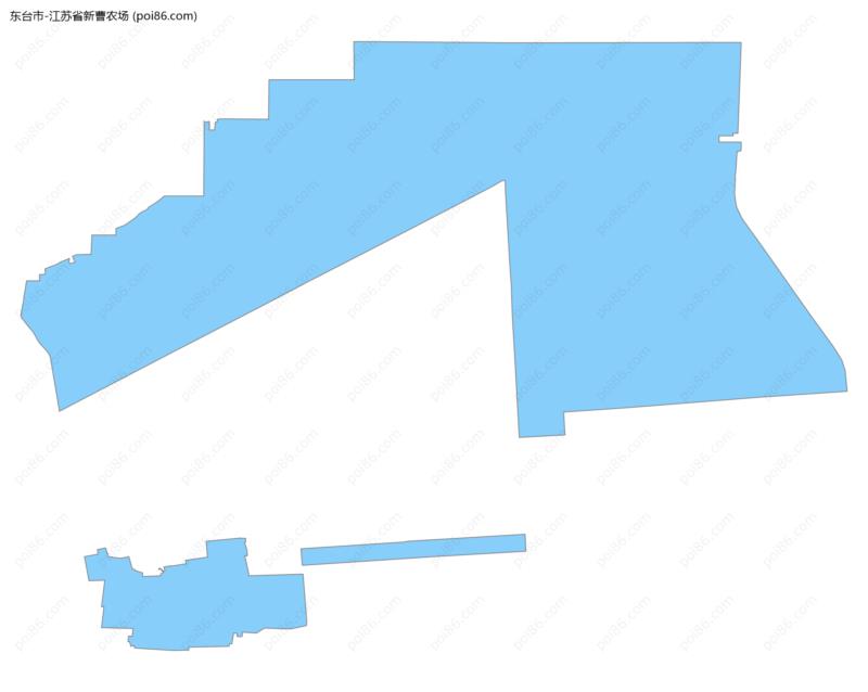 江苏省新曹农场边界地图