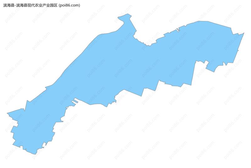 滨海县现代农业产业园区边界地图