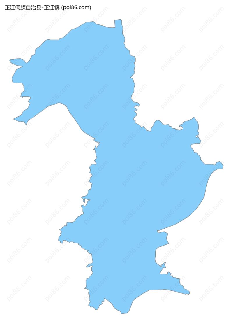 芷江镇边界地图