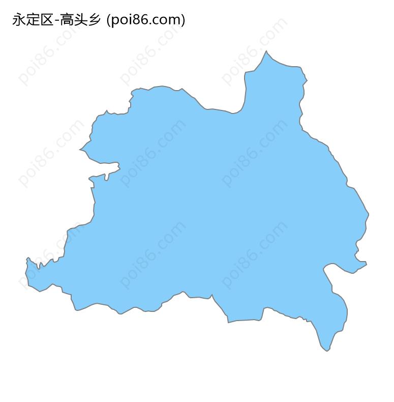 高头乡边界地图