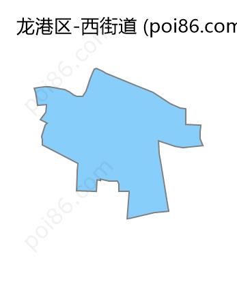 西街道边界地图