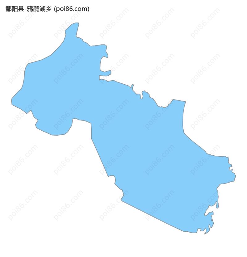 鸦鹊湖乡边界地图