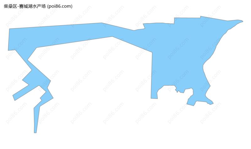 赛城湖水产场边界地图