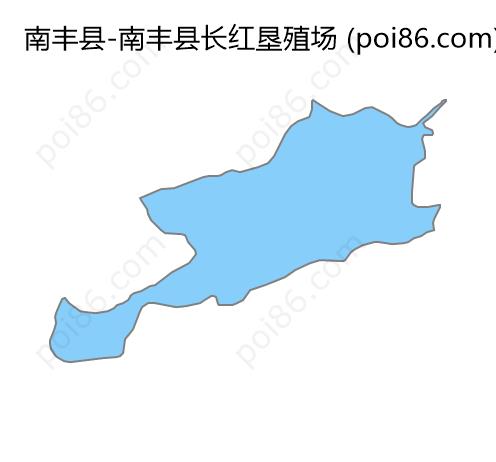 南丰县长红垦殖场边界地图
