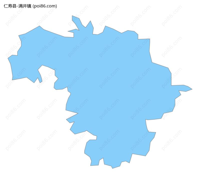 满井镇边界地图