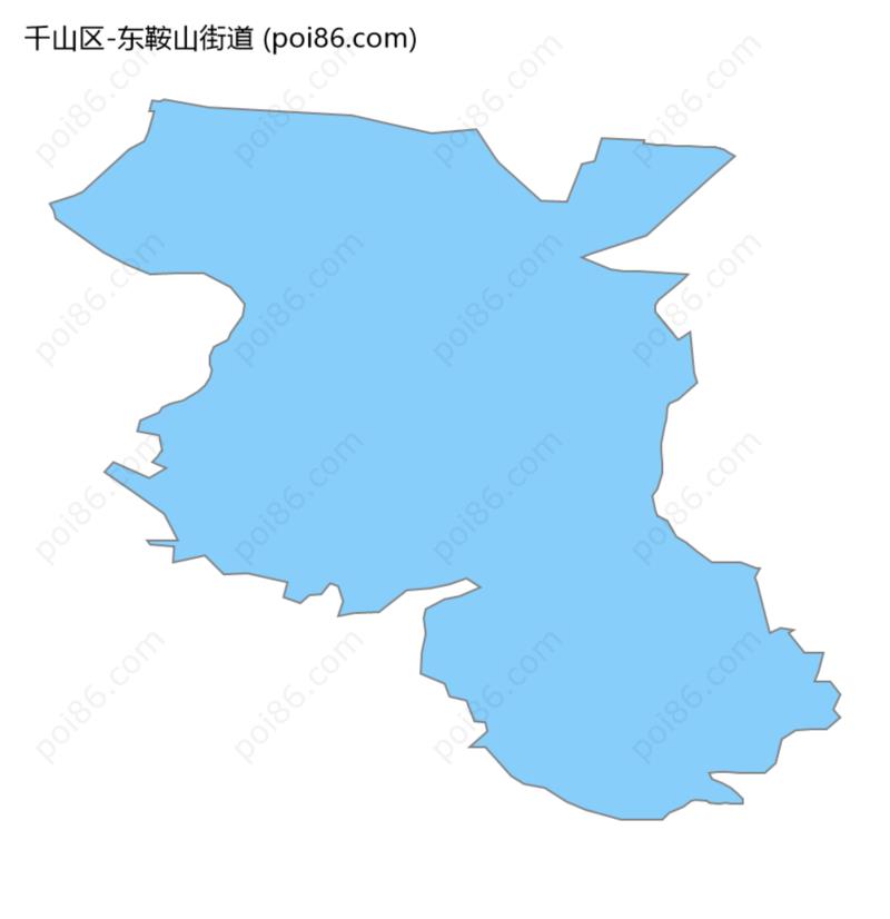 东鞍山街道边界地图