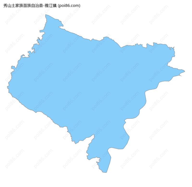 雅江镇边界地图