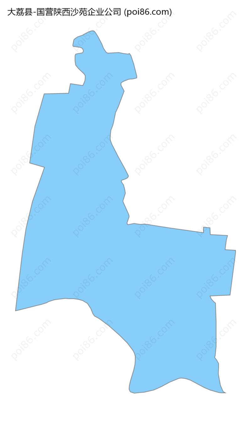 国营陕西沙苑企业公司边界地图