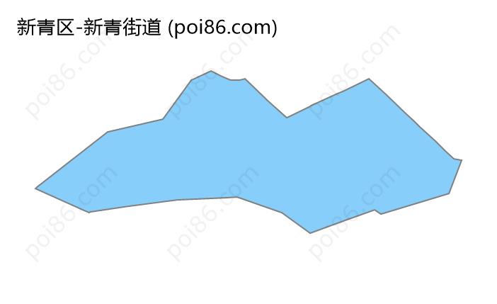 新青街道边界地图