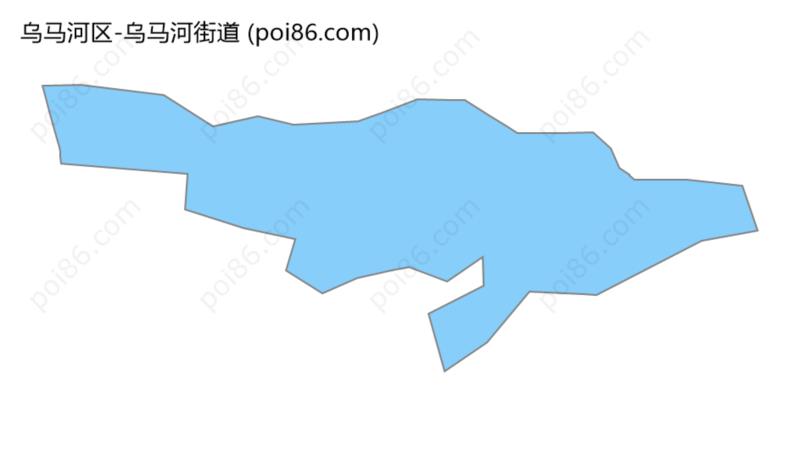 乌马河街道边界地图