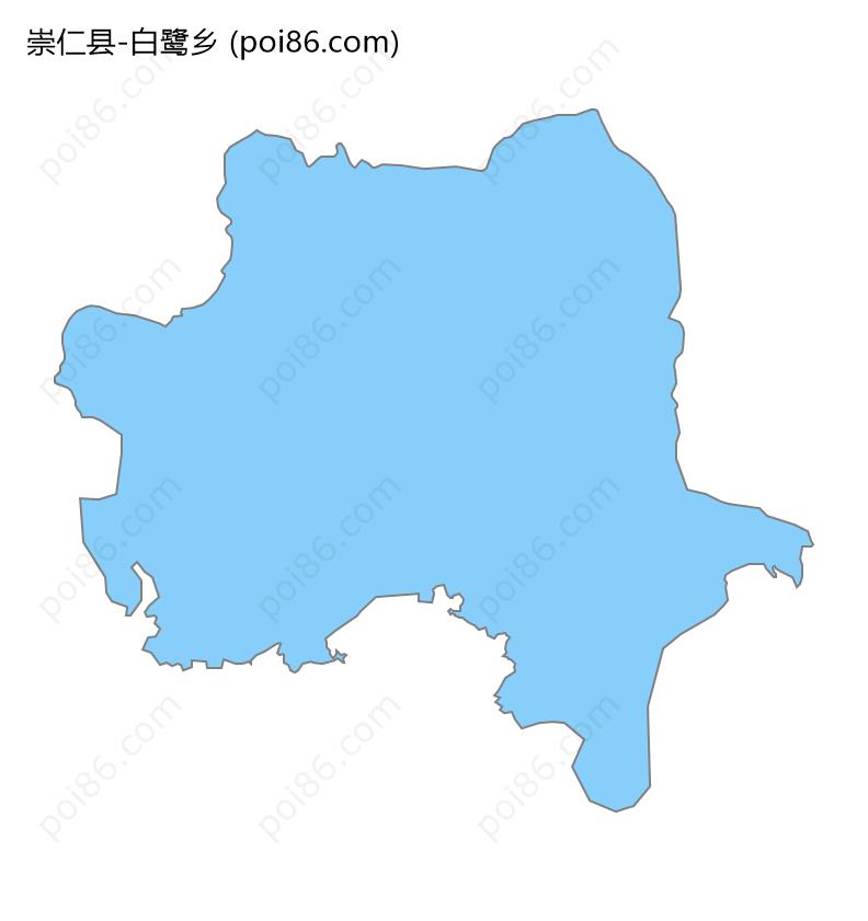 白鹭乡边界地图