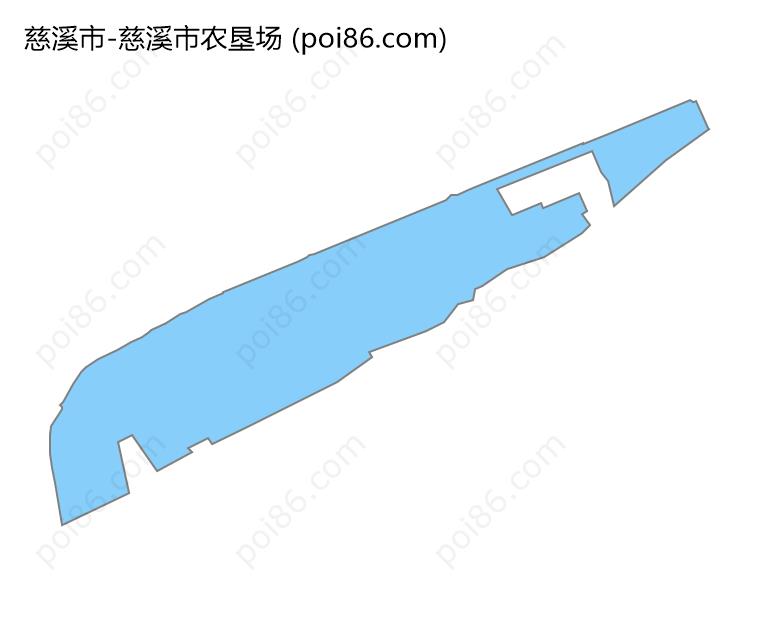 慈溪市农垦场边界地图